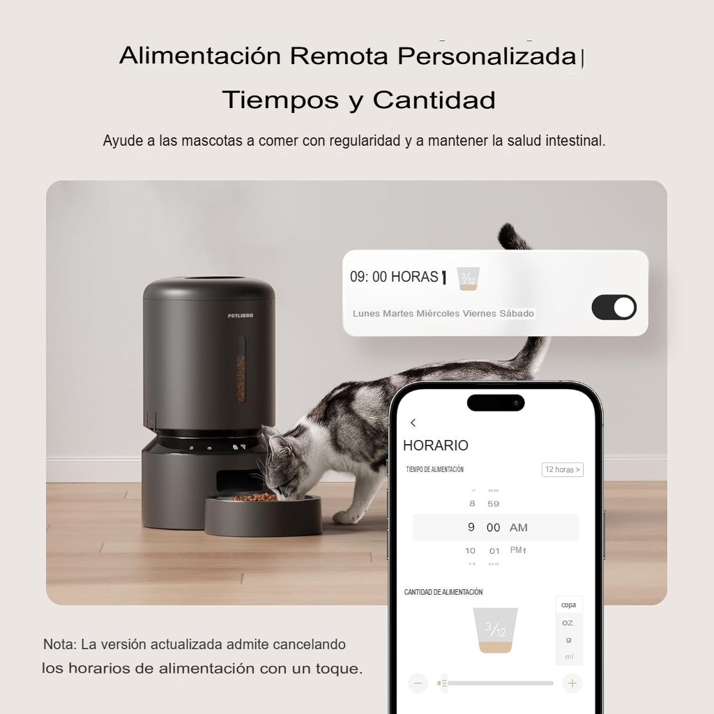 Alimentador automatico de perros y gatos con Wifi