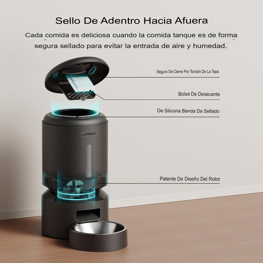 Alimentador automatico de perros y gatos con Wifi