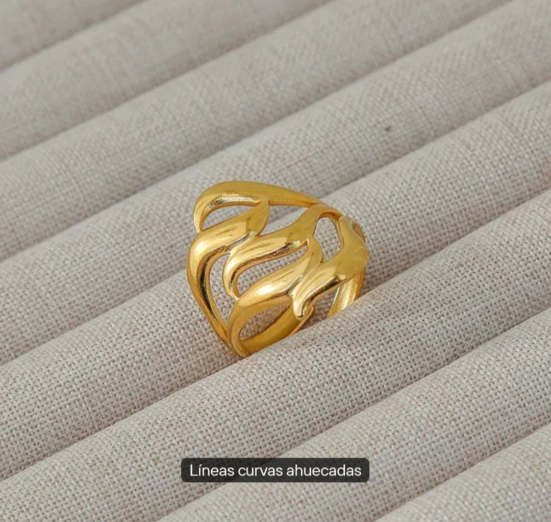 12 ANILLOS AJUSTABLES DE ACERO INOXIDABLE