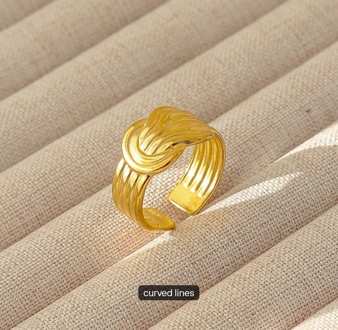 12 ANILLOS AJUSTABLES DE ACERO INOXIDABLE